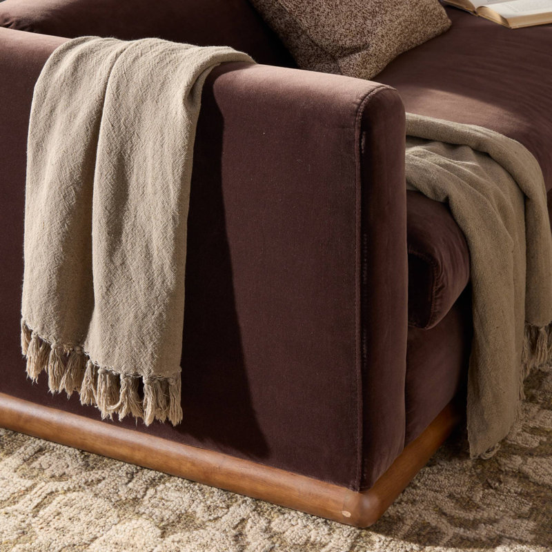 Jianna 83" Upholstered Sofa, Surrey Cocoa Velvet