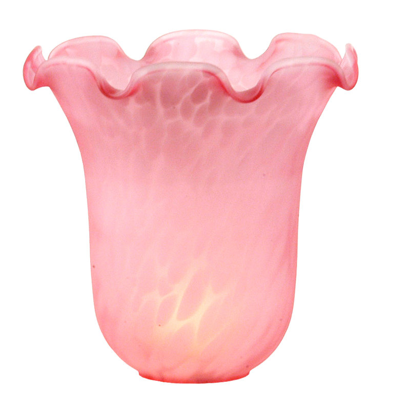 Bell Candelabra Shade, 6" H x 6.25" W x 6.25" D, Pink
