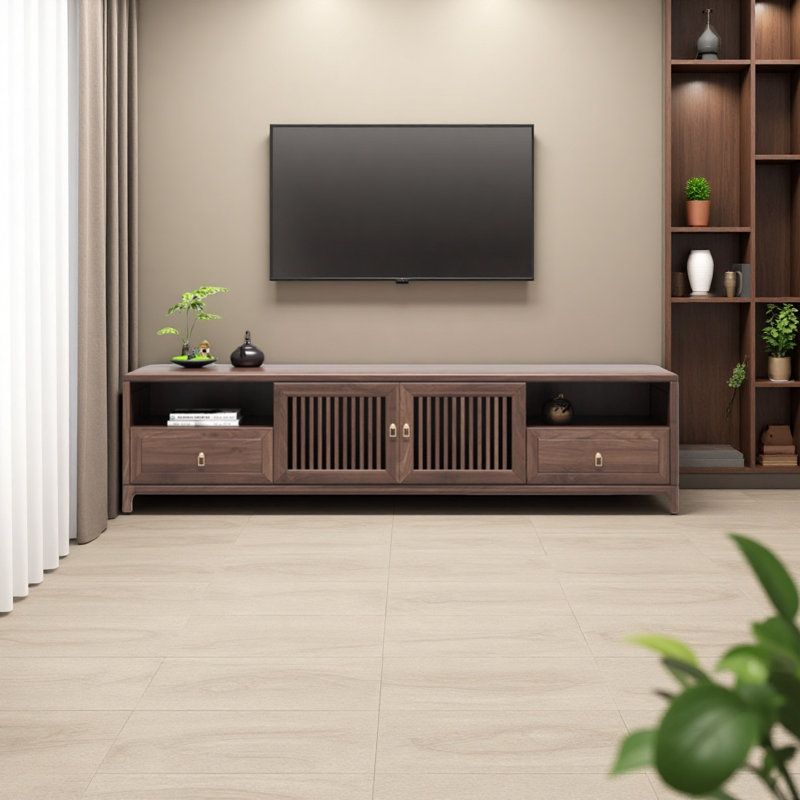 Meuble télé multi-fonctions en teck