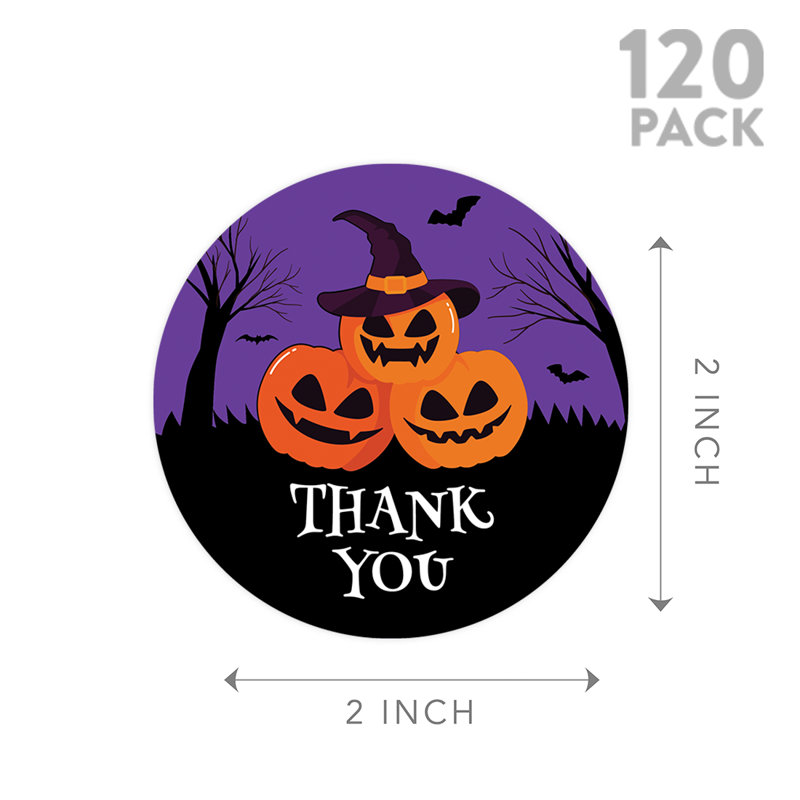 «Thank You Jack O Lanterns», autocollants d'Halloween joyeux