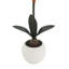 24 in. White and Pink Faux Amaryllis Bulb Arrangement in Round White Pot