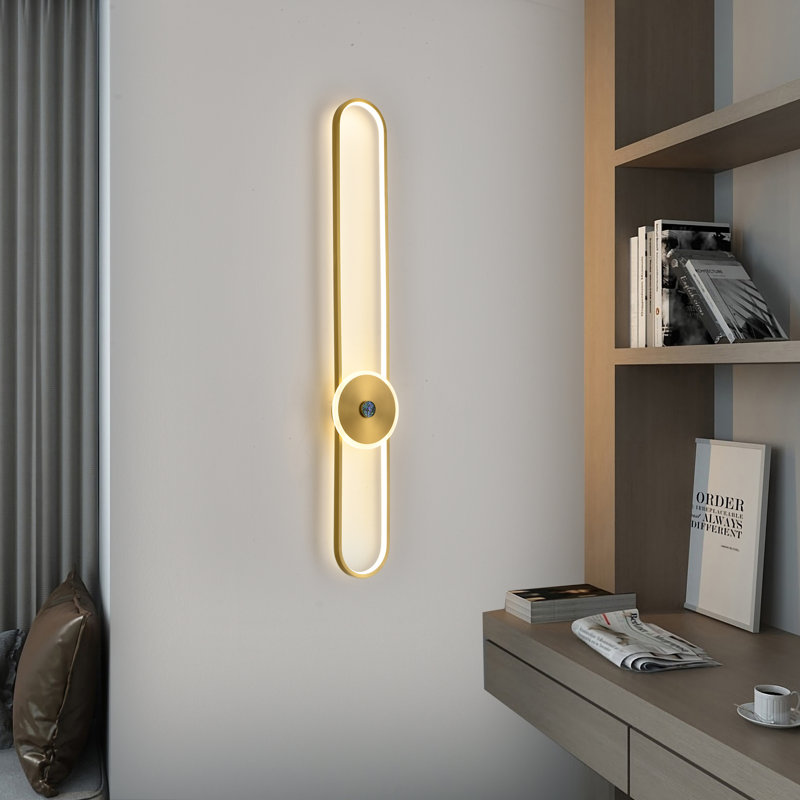 Muscato 1 - Light LED Dimmable Gold Flush Mounted Sconce