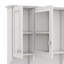 Armoire murale de salle de bain 35 po x 28 po avec miroir, armoire à pharmacie à trois portes et tablettes ouvertes-1719377168