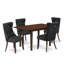 Ensemble de salle à manger 5 pièces E52717BD2F8C4EDB93AAF177705AFFF4 Comprend une table rectangulaire en bois avec rallonge amovible et 4 chaises rembourrées-123099967-123099970