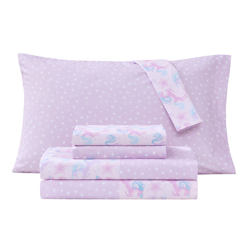 Dancing Unicorn Pink Sheet Set, Full Sheet Set + 4 Additional pieces