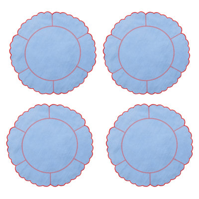 Pizani Linen and Cotton Round Placemat Set