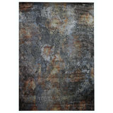 Abstract Area Rug in Red