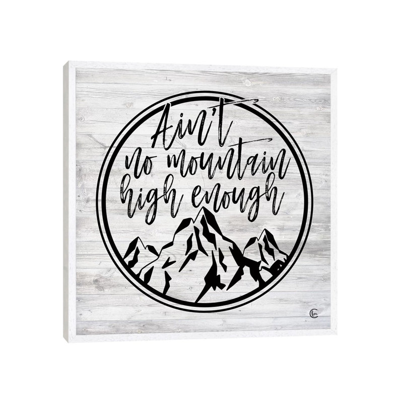High Enough - Print on Canvas, White Framed, 66.04cm H x 66.04cm W x 3.81cm D
