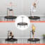 Costway 1.2cm Round Fitness Trampoline with Handlebar
