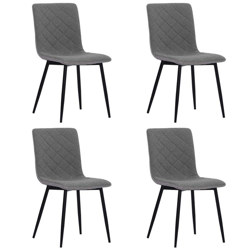 Hennie 45cm H Linen Upholstered Side Chair, Grey