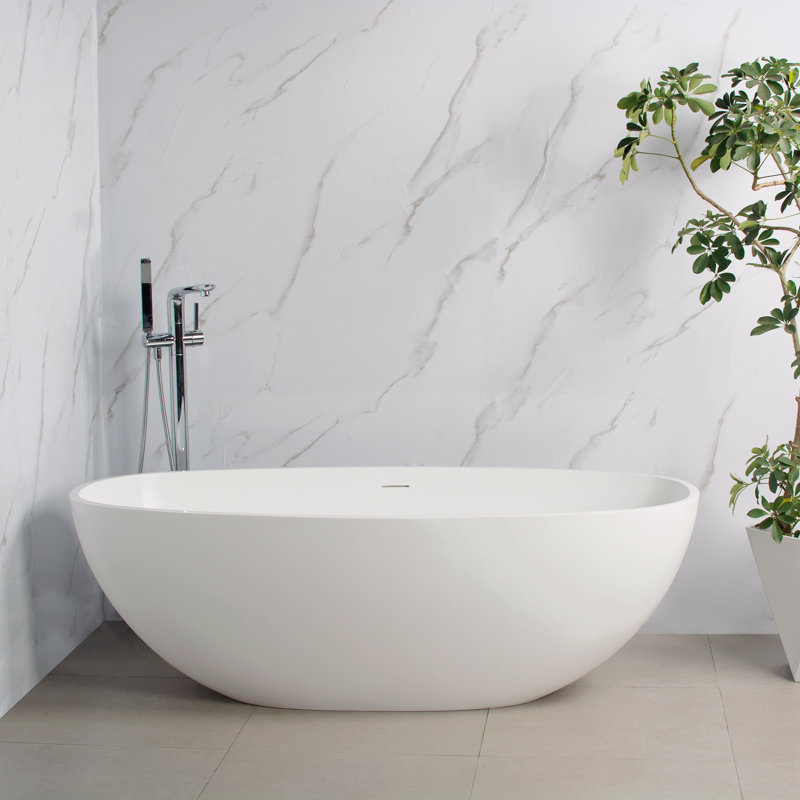 Baignoire de trempage autoportante 65,2 pouces