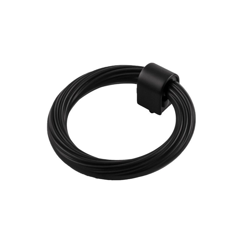 Bijou Sybil Collection Ring Pull 2-7/8 Inch x 2-3/4 Inch, Matte Black