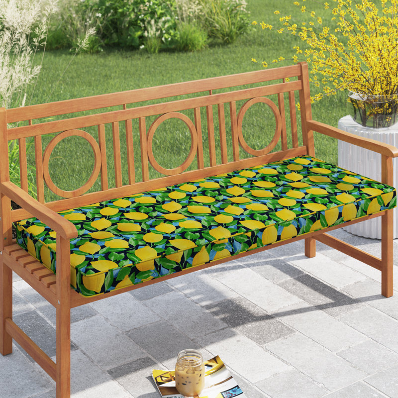 Outdoor Bench Seat Cushion, 3" H x 19" W x 48" D