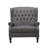 Oversized Tufted Wingback Fabric Push Back Recliner With Nailhead Trim And Button Tufted Diamond Stitch For Living Room, Bedroom-1085377529
