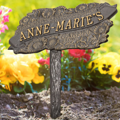 Enseigne de jardin personnalisable ccm