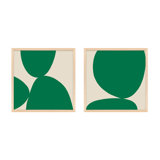 Green Ink. Set Of 2 Painting by Lee Lessem