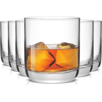 Verres à whisky en cristal Faye. Ensemble de 6 verres à whisky Lowball - verre à whisky court 10 oz pour verres à whisky écossais ou bourbon.