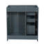 Ensemble de meuble-lavabo autoportant avec cadre en bois massif 30 po, 3 tiroirs et portes à fermeture douce-131299783