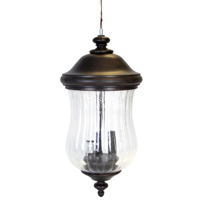 Lanterne suspendue d’extérieur 25,25" à 3 ampoules black corail Berwyck
