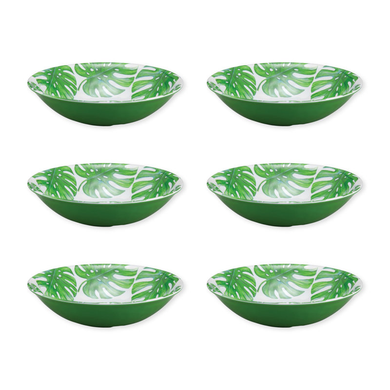 Spokane Monstera Melamine Salad Bowl