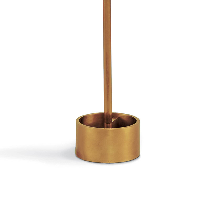 Geo Rectangle Floor Lamp, Natural Brass