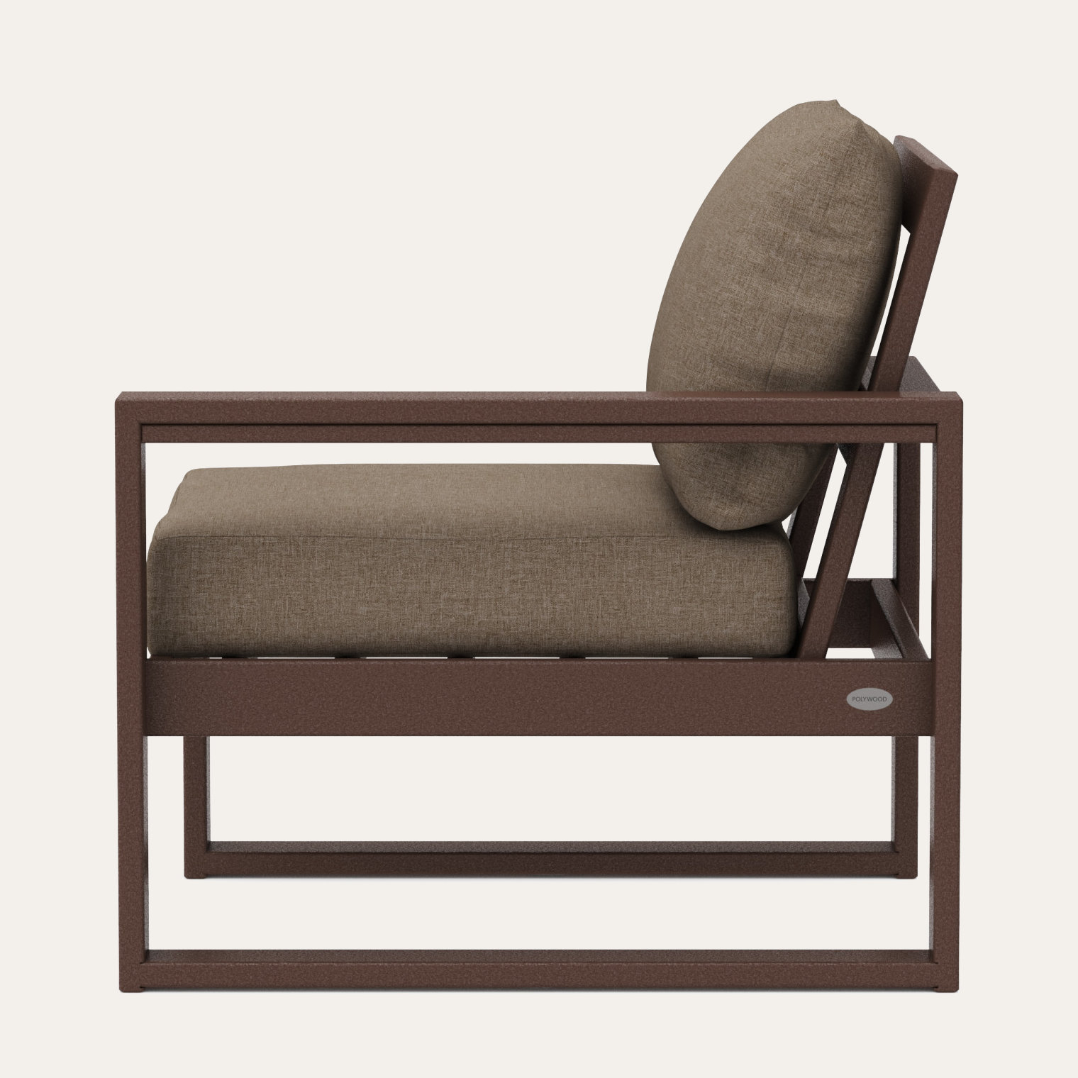 Edge Patio Lounge Chair, Spiced Brown Revolution®, Mahogany