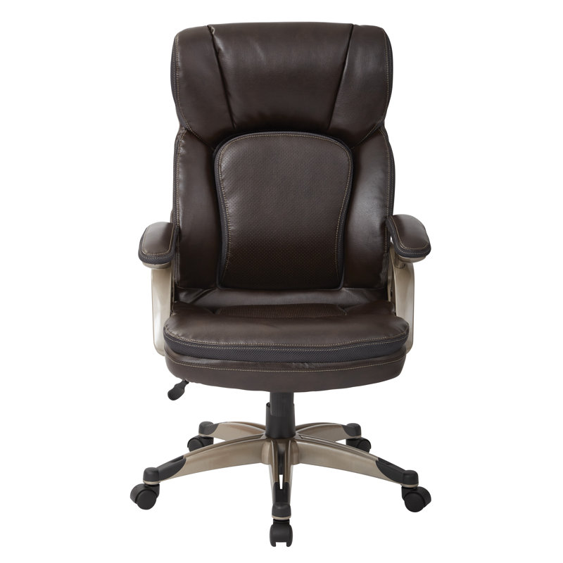 Fauteuil de direction ergonomique, Châtaignier/cacao