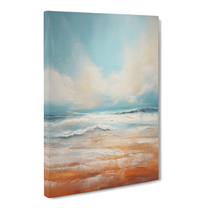 Seascape Gestural Art - Wrapped Canvas, 60cm H x 40cm W x 3cm D