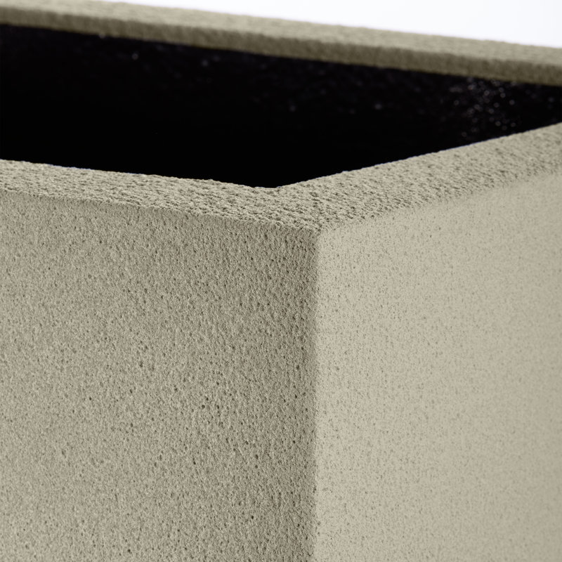 Milan Tall Polymer Box, Black, 19"H x 46"W x 17"D
