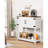 Coffee Bar Cabinet, 31.5 Inch Farmhouse Coffee Bar Cabinet with Storage, Coffee Bar Table with Magnetic Doors, Farmhouse Sideboard Buffet Cabinet for Living Room, Entryway