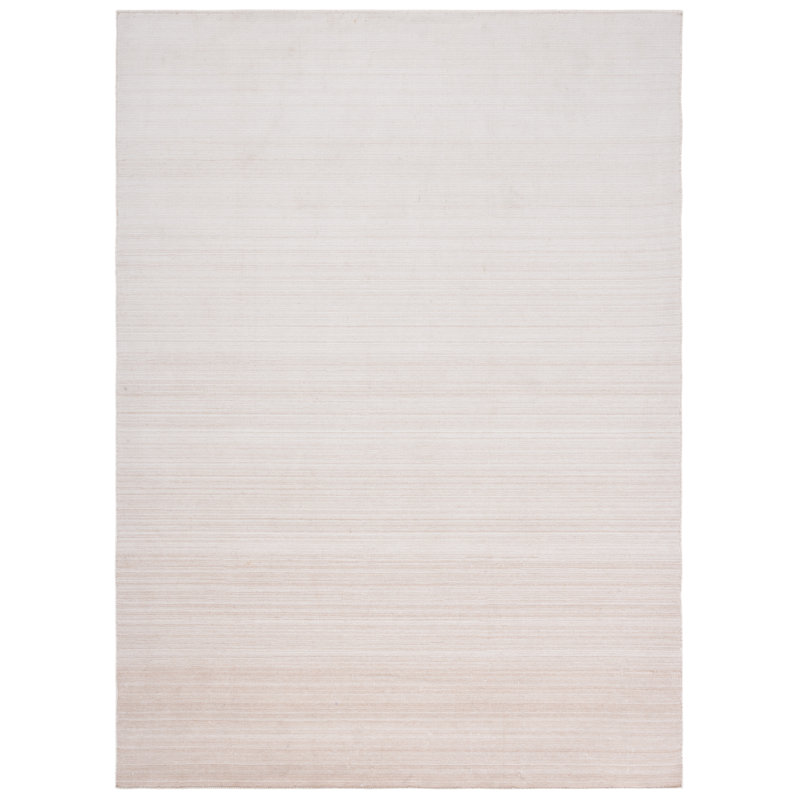 Beige 3' x 5' Handmade Flatweave Wool Rug