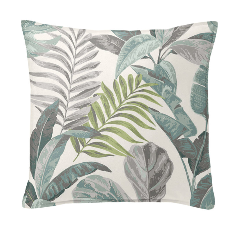 Tropical Palms Cotton Throw Square Indoor Pillow Cover & Insert, 20" x 20'