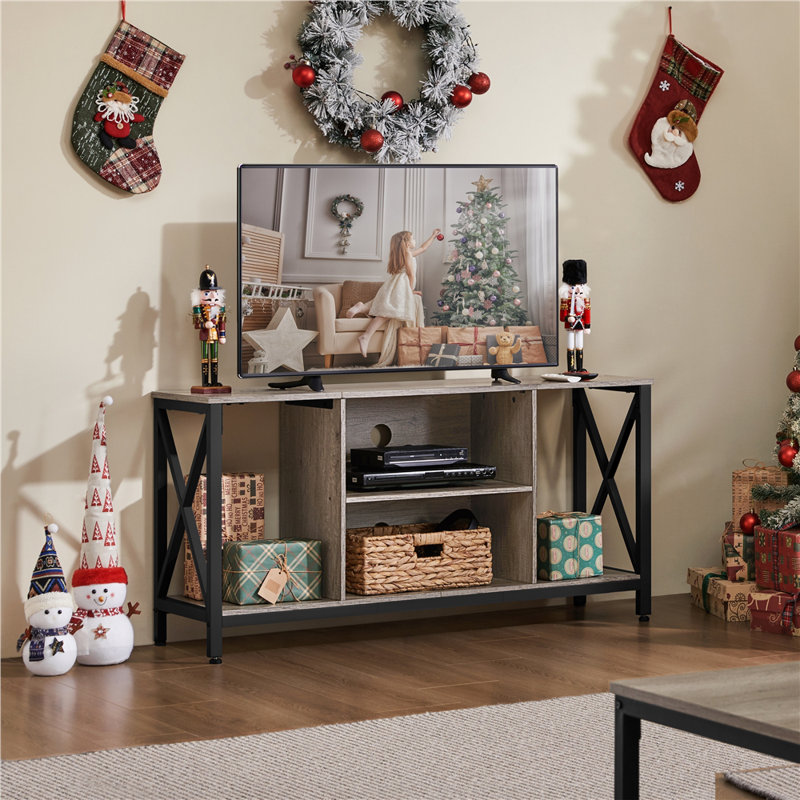 TV Stand for TVs up to 50", Gray/Black