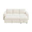 Canapé-lit modulaire en L avec rangement blanc-357865084