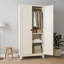 Armoire de rangement en métal 71 po avec serrure et 2 portes courbées - Étagère réglable pour la cuisine, la chambre à coucher et le salon