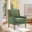 Fauteuil d'appoint rembourré en tissu avec pieds en bois massif Leston-1599912682