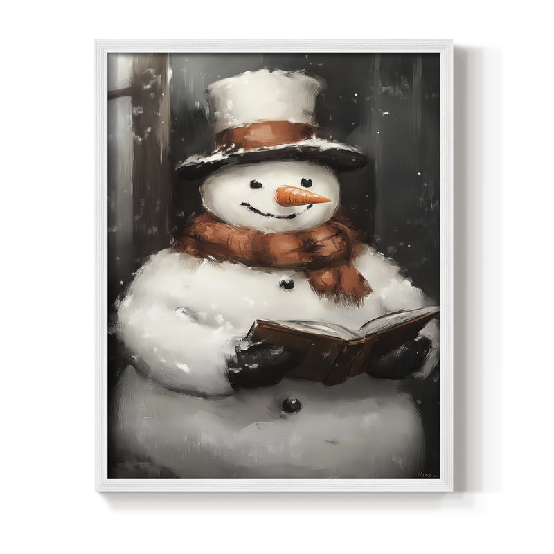 Art des Fêtes de Noël - série 2 - CXLI, reproduction encadrée - bois massif, H 30 po x l 24 po, Blanc