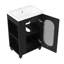 Meuble-lavabo de 20 po avec lavabo, tablette à deux niveaux, rangement réglable, fabrication en bois massif et panneau de fibres à densité moyenne