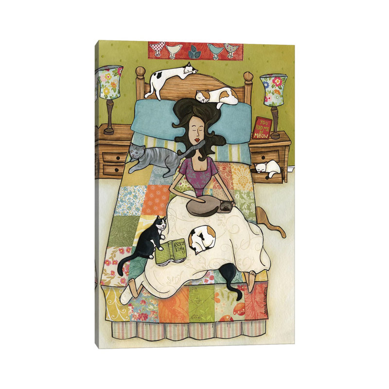 « Rescue kitties » par Jamie Morath-impression, Pas de tapis, H 40 po x l 26 po x P 1,5 po, Toile tendue