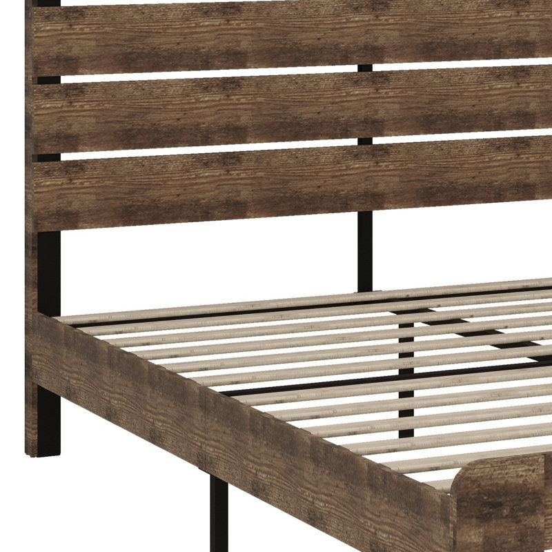 Base de lit plateforme, grand rangement sous le lit, Grand