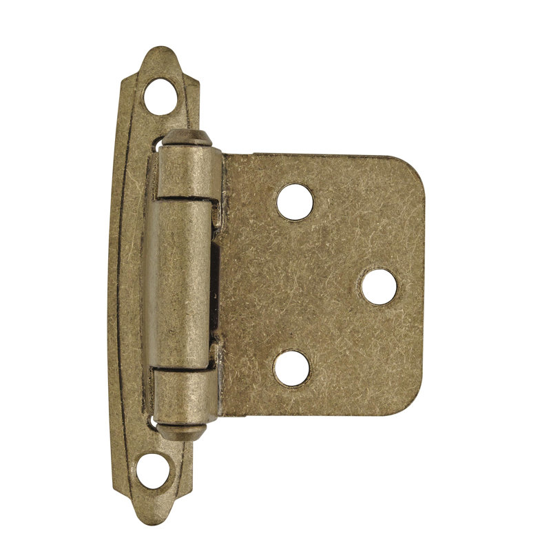 Face Mount Overlay Hinge, Burnished Brass