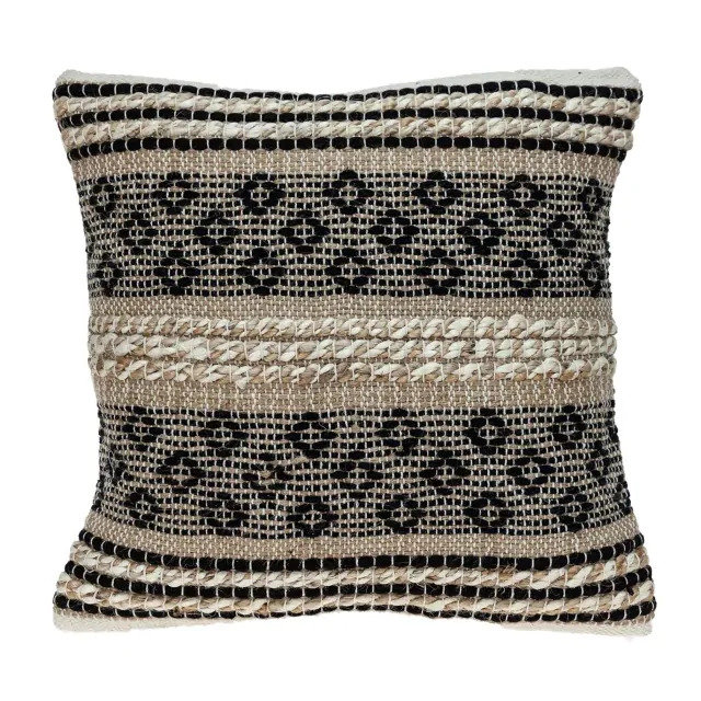 Nate Transitional Brown Throw Pillow