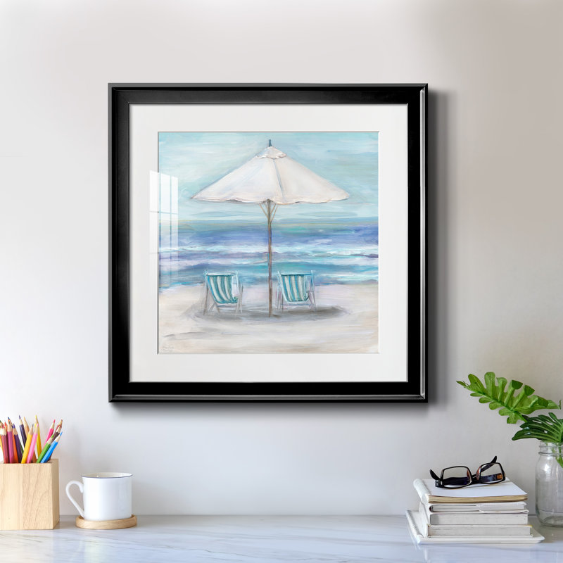 Gulf Shores II - peinture encadrée, Noir, H 17,5 po x l 17,5 po x P 1,5 po