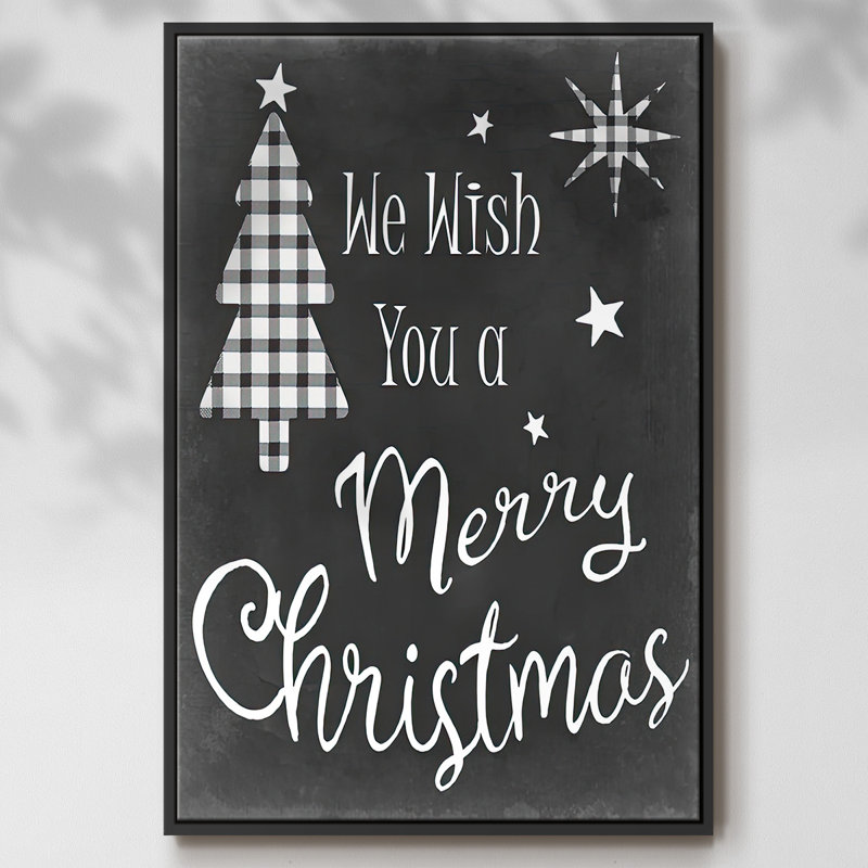 " We Wish ", Black Framed, 25" H x 17" W x 1.5" D