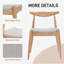 Ensemble de 2 chaises de salle à manger en bois d'hévéa avec dossier ergonomique et coussins de confort-1428016228-1428016226