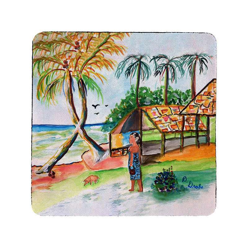 Ensemble de 4 sous-verres Palms & Woman