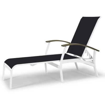 Askar Outdoor Rust-Resistant Metal Chaise Lounge