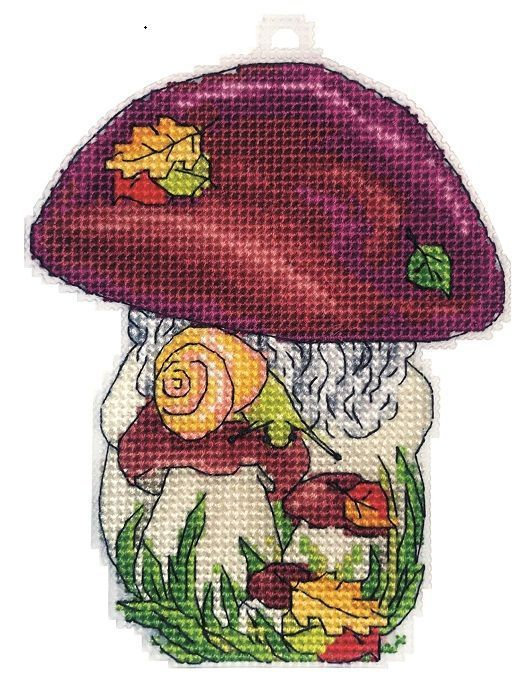 Trousse de broderie au point de croix compté Champignons par Alisena 8069A