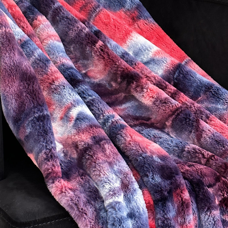 Couverture Fureal, L 36 po x L 60 po, Bleu/rouge