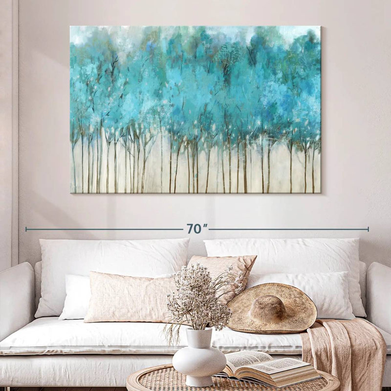 Harnek Teal Whisper, 34" H x 51" W